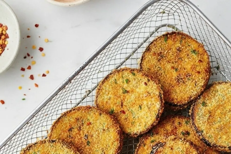 Aubergine panée fondante