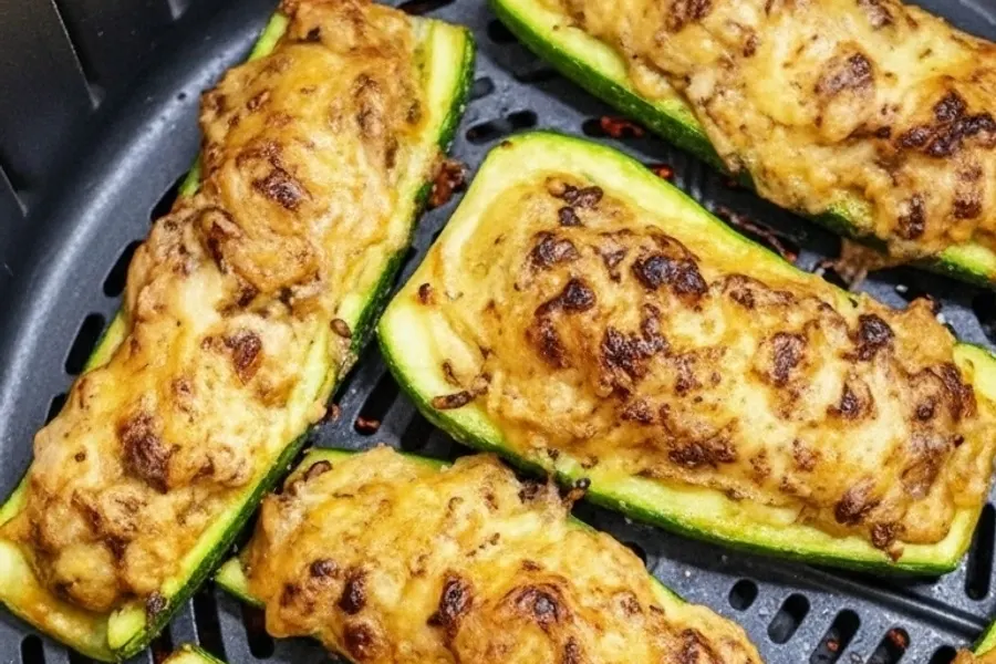 Courgettes farcies au tofu épicé